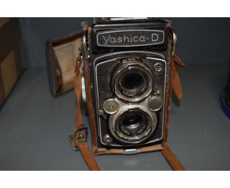 A Yashica D reflex camera