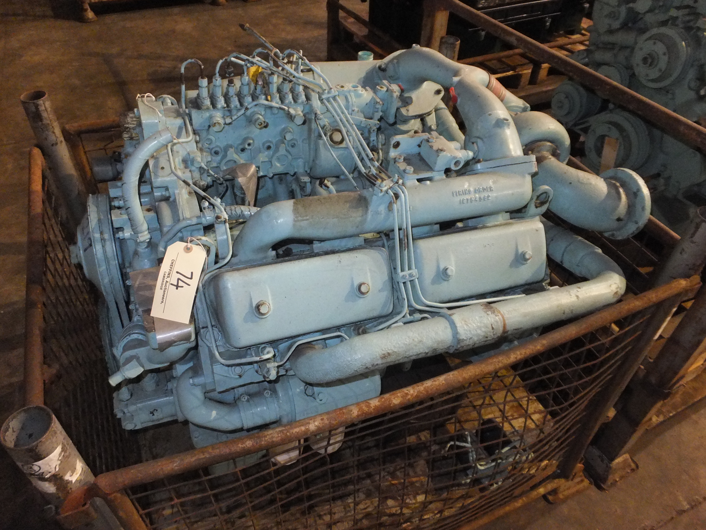 'Diesel Engine Perkins 640 8 cylinder V8 turbo, used (stillage not included) Estimate £500 £600