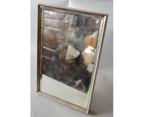 A Sheffield Silver Rectangular Table Mirror, retailed by Walker & Hall, 32 x 20 cms