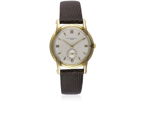 A GENTLEMAN'S 18K SOLID GOLD VACHERON & CONSTANTIN WRIST WATCHCIRCA 1950sMovement: 17J, manual wind, cal. V458, signed Vacher