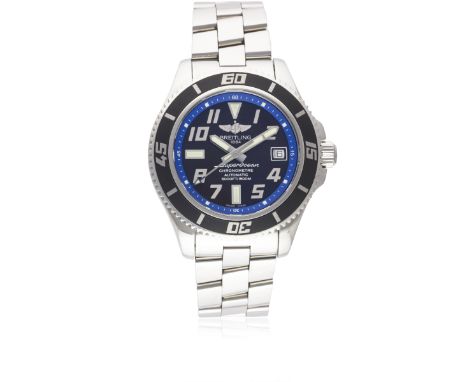 A GENTLEMAN'S STAINLESS STEEL BREITLING SUPEROCEAN 42 AUTOMATIC BRACELET WATCH CIRCA 2014, REF. A17364Movement: Automatic chr