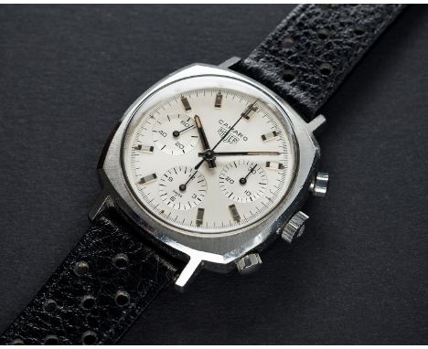 A RARE GENTLEMAN'S STAINLESS STEEL HEUER CAMARO CHRONOGRAPH WRIST WATCH CIRCA 1970, REF. 7220SMovement: 17J, manual wind, Val