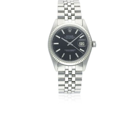 A GENTLEMAN'S STEEL & WHITE GOLD ROLEX OYSTER PERPETUAL DATEJUST BRACELET WATCHCIRCA 1969, REF. 1601Movement: 26J, automatic 