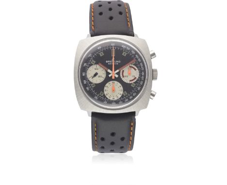 A RARE GENTLEMAN'S STAINLESS STEEL BREITLING TOP TIME CHRONOGRAPH WRIST WATCH CIRCA 1969, REF. 814Movement: 17J, manual wind,
