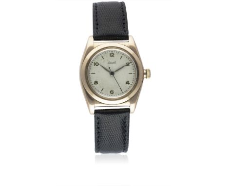 A GENTLEMAN'S 14K SOLID GOLD ROLEX OYSTER "BUBBLE BACK" WRIST WATCHCIRCA 1940s, REF. 3131Movement: Automatic "bubble back" ch
