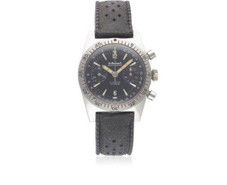 A GENTLEMAN'S STAINLESS STEEL LE CHEMINANT MASTER MARINER DIVERS CHRONOGRAPH WRIST WATCH CIRCA 1960s, WITH ORIGINAL BOX Movem