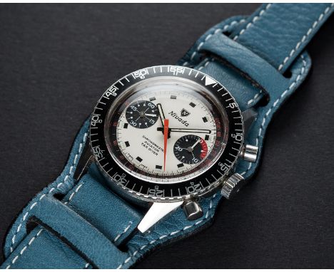 A VERY RARE GENTLEMAN'S STAINLESS STEEL NIVADA CHRONOMASTER AVIATOR SEA DIVER CHRONOGRAPH WRIST WATCH  CIRCA 1970, REF. 85017