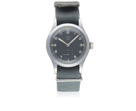 A GENTLEMAN'S BRITISH MILITARY RECORD W.W.W. WRIST WATCH CIRCA 1940s, WITH NATO DIAL, PART OF THE "DIRTY DOZEN" Movement: 15J