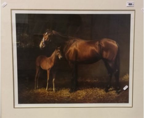 Four Modern Coloured Prints of Horses and Hunting; one of Kildangan stud after John King.