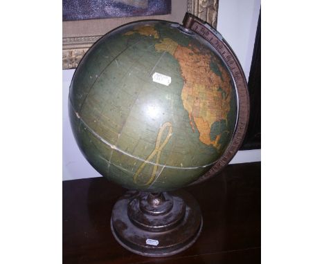 A Good Early 20th Century Globe by Burowe Inc, Chicago. 12" in Diameter.