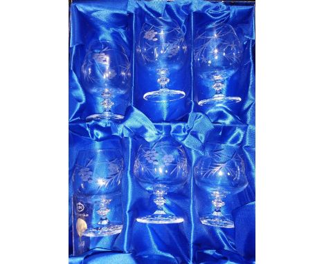A Group of Five Boxed Sets of Duiske Glassware.