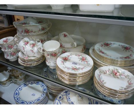 A Royal Standard "Rambling rose" Dinner/tea service to include; six dinner plates, six side plates, salad plates and bowls, t