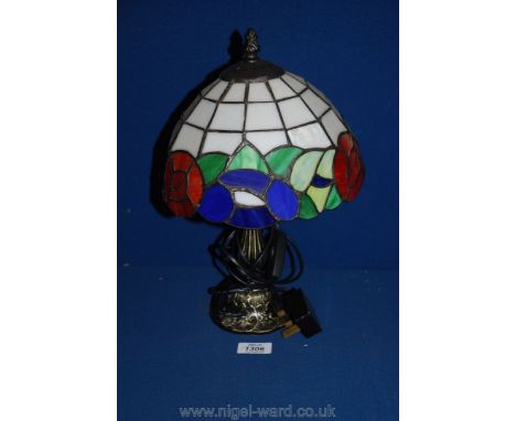 A Tiffany style Table Lamp, 14'' high