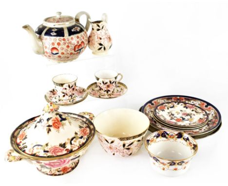 A Masons 'Mandalay' part dinner service comprising two covered tureens, various plates, serving dishes, coffee pots, cups, sa