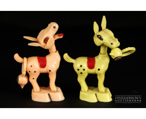 Two Muffin the Mule vintage toys, with magnetic carrots (2)