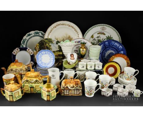 A quantity of mixed ceramics, various dates and makers, including six Aynsley 'Cottage Garden' pattern cups & saucers, plates