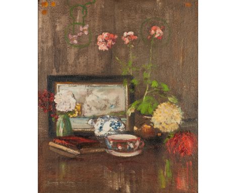 Signed, oil on canvasboard (Dimensions: 60cm x 50cm (23.5in x 19.75in)) Provenance: T &amp; R Annan &amp; Sons, Ltd., Glasgow