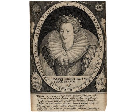 Portrait of Queen Elisabeth I of Great Britain, Crispijn de Passe  Portrait of Queen Elisabeth I of Great Britain, engraving 