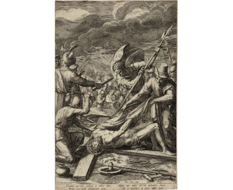 Christoph Schwarz, Jan Sadeler - Christ stripped of his garments  Passion of Christ: Christ stripped of his garments. 1589 En