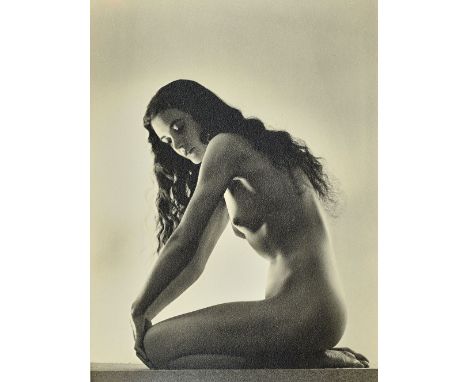 WALTER BIRD  (1903 - 1969)  
female nude study, ca. 1930s.  gelatin silver print, Camera Studies Club, London, copyright stam