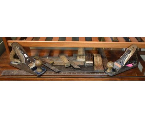 Workshop Tools - Stanley and a record plane, set squares etc   Condition: 