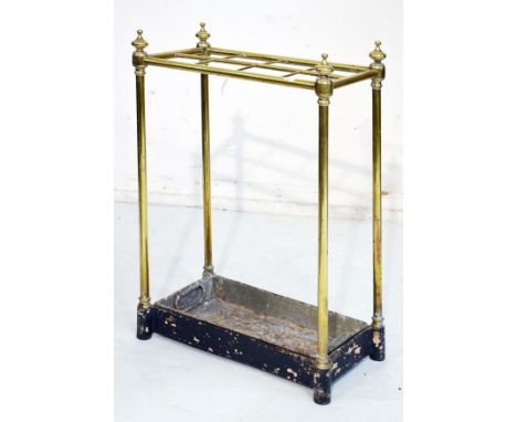 Brass and cast iron umbrella/stick stand   Condition: 