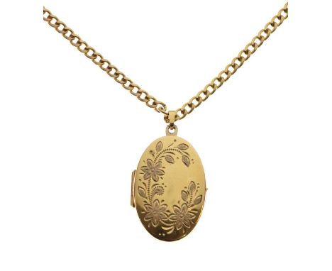 9ct gold chain with a locket stamped 375   Condition: 