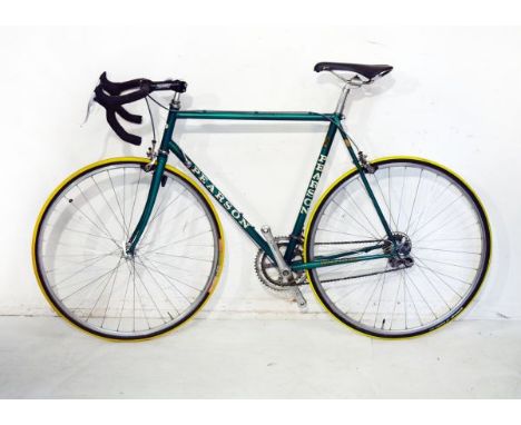 Vintage racing cycle - Pearson - Reynolds 531 tubing in metallic green with white decals fitted Shimano 105 and 600 component