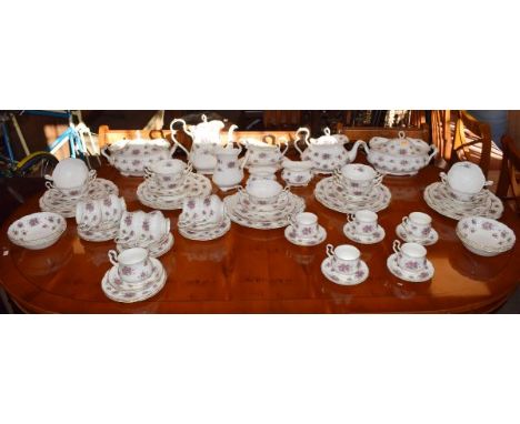 Royal Albert 'Violetta' pattern extensive dinner, tea and coffee service   Condition: 