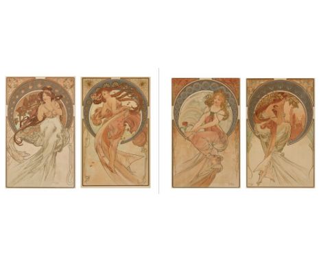 each signed ‘Mucha / 98’lithograph in colourseach 55.9 ? 34.3 cm (each)with modern framesProduced at the height of Mucha's fa