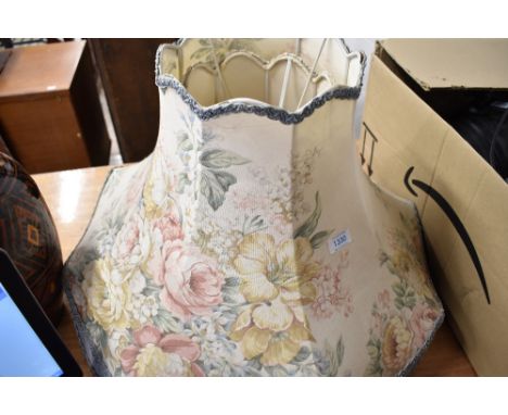 Two vintage standard light lamp shades