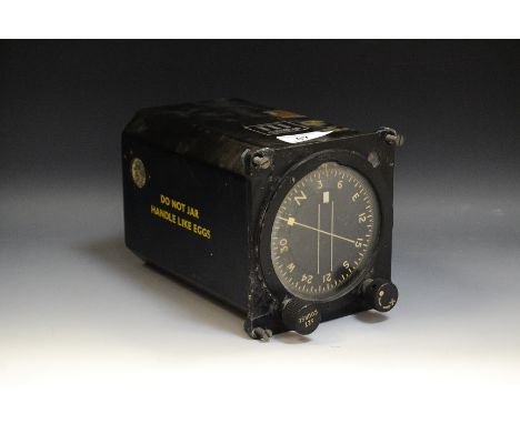 A 1950's Hawker Hunter jet compass, G.M.Compass mk 4B Gyro Unit typr B, Made in England pat