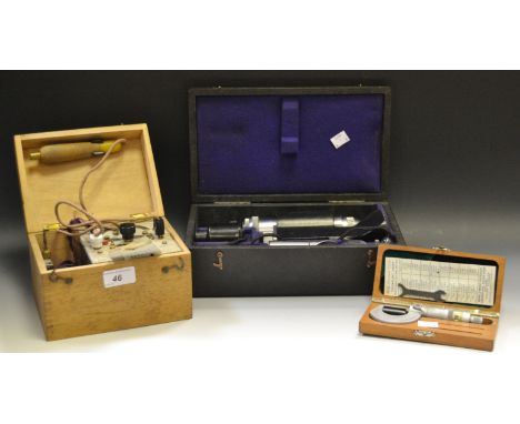 Scientific Instruments - a Tesamaster guage; a cased student microscope; L'Artisan Pratique electronic device (3)