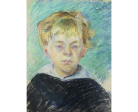 ARMAND GUILLAUMIN (1841-1927)Portrait d'André, fils de l'artiste signed 'Guillaumin' (upper right)pastel and pencil on paper4