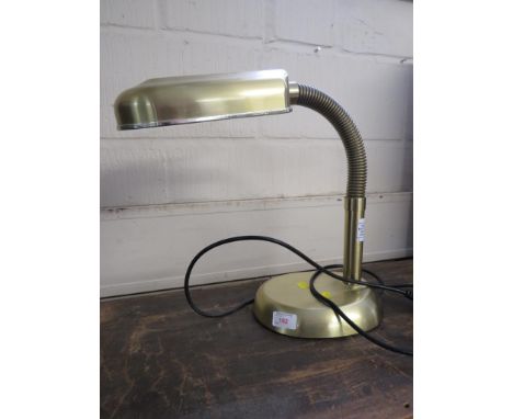 BRASS EFFECT DESK LAMP.