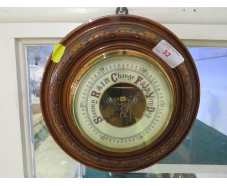 MAHOGANY MOUNTED BAROMETER