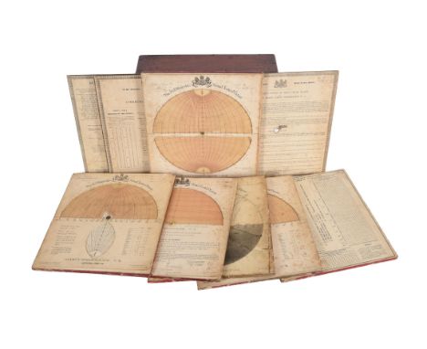 A rare group of 'Saxby's patent spherograph' marine navigational error calculator panelsPrinted by George Smith, Watts and Co