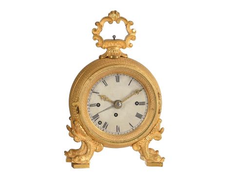 An Austrian ormolu cased grande-sonnerie striking 'Pendule d'Officier' with alarmUnsigned, early 19th century The circular th