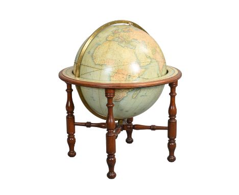 An impressive late Victorian thirty inch terrestrial library globeW. and A.K. Johnson Limited, Edinburgh and London, circa 18