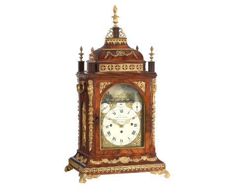 An impressive George III brass mounted musical quarter-chiming automaton table clock made for the Spanish marketRobert Higgs 