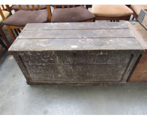 A rustic pine carpenters tool box 