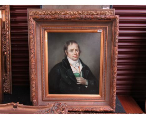 A modern gilt framed reproduction print of a portrait of a gent 'L.Mason' 