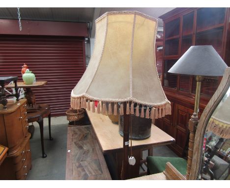 A mahogany standard lamp