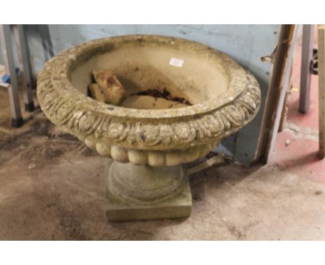 A STONE GARDEN PLANTER