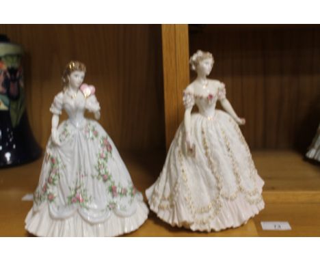 TWO ROYAL WORCESTER FIGURES 'QUEEN OF HEARTS' AND 'SWEETEST VALENTINE' 