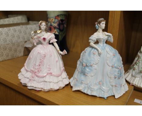 TWO ROYAL WORCESTER FIGURES 'THE FIRST QUADRILLE' AND THE MASQUERADE BEGINS'