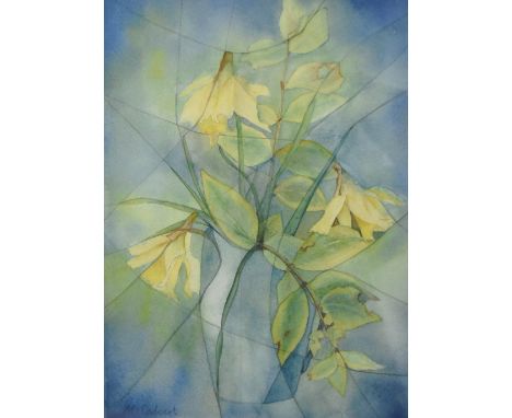 After M Calvert (British contemporary) limited edition coloured print 'Daffodils' signed and numbered 1/60 in pencil to margi