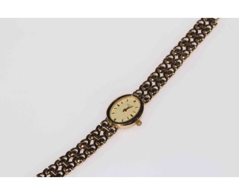 Rotary ladies 9 carat gold bracelet watch.