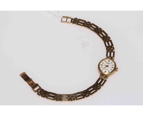 Rotary Elite 9 carat gold ladies bracelet watch.