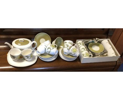 A large Susie Cooper 'Sunflower' pattern tea and coffee service. Est. £30 - £50.